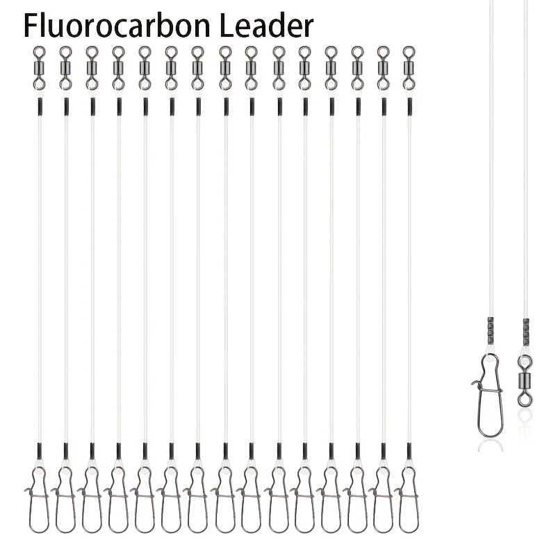 Leader Line - 15 Buah Kawat Fluorokarbon untuk Memancing-Tak