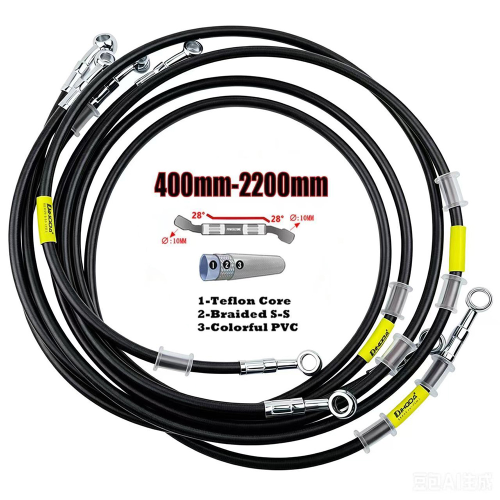 Braided Line - Selang Rem Hidrolik Motor 400-2200mm, Kabel