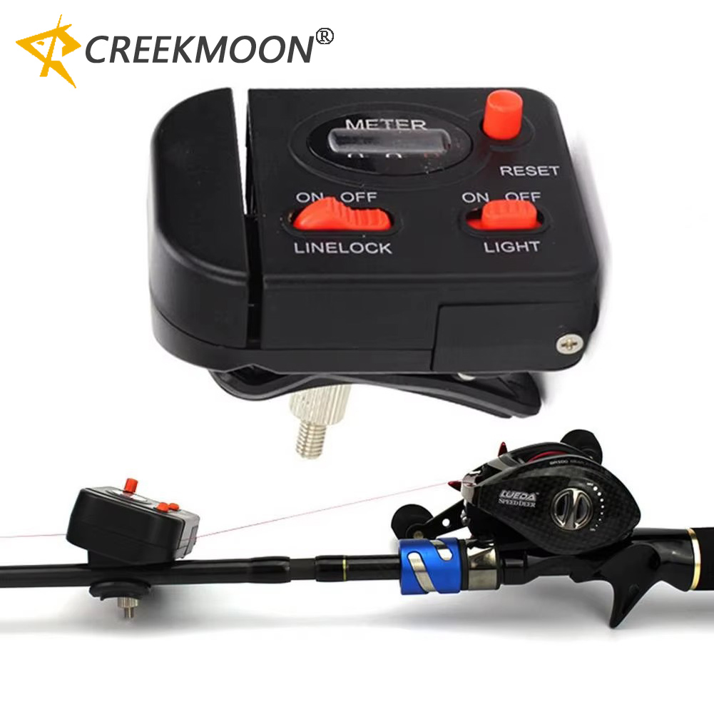 Ice Fishing Line - Penghitung Kabel Pancing Digital 0-99.9M, Penjepit