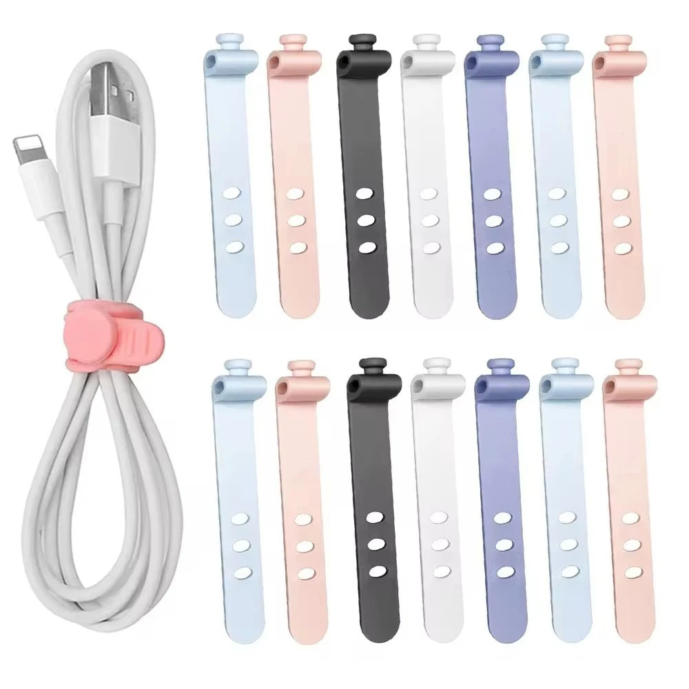Tippet Line - 1/5/10 PCS Pengatur Kabel Silikon, Penjepit