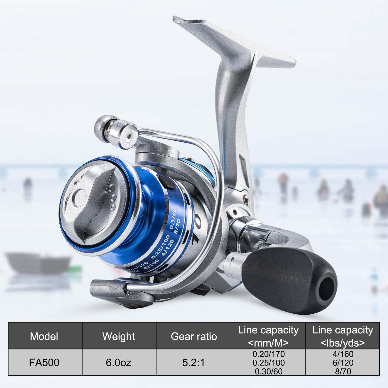 Goture Reel Pancing Es Baru, P - Ice Fishing Line ulasan dan harga
