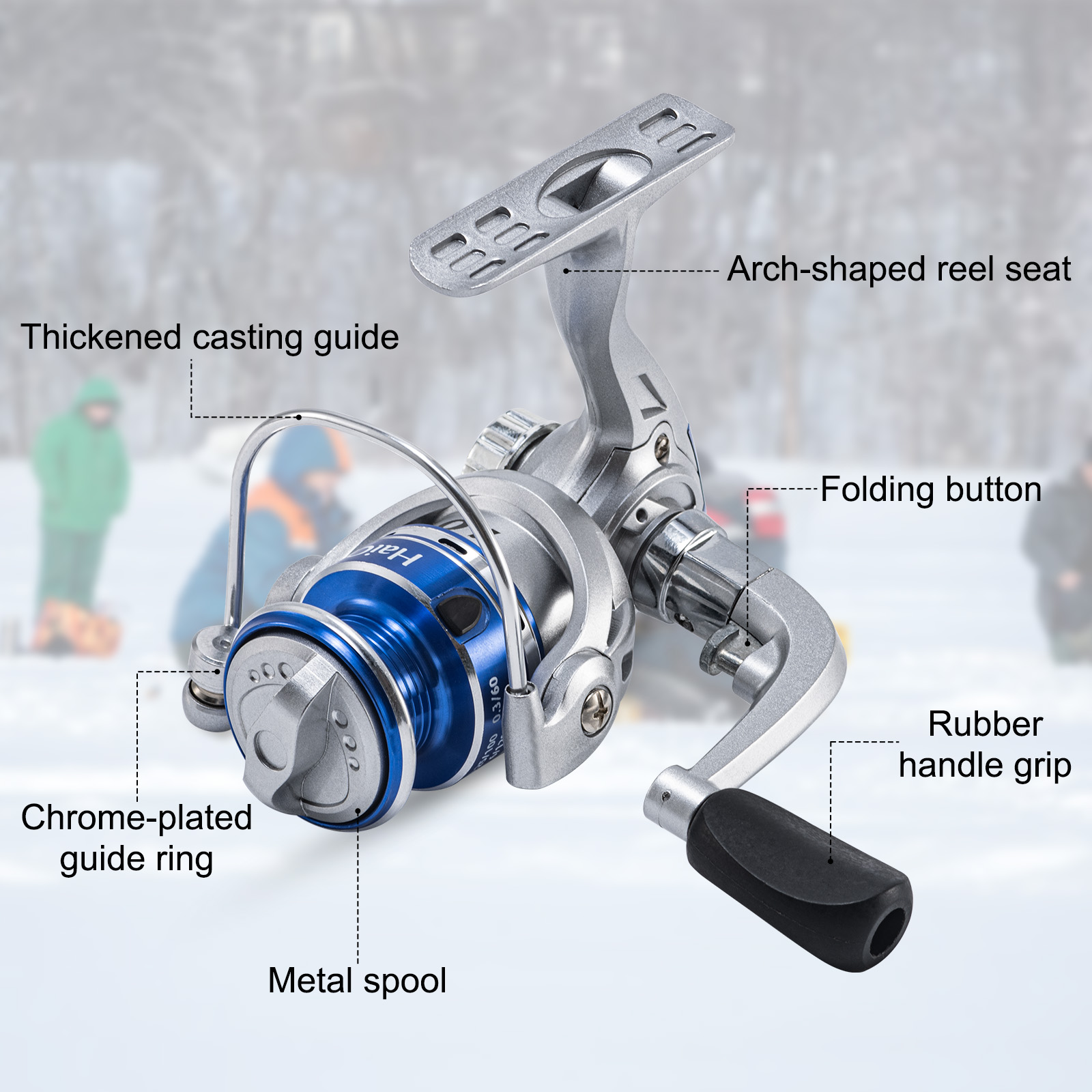Goture Reel Pancing Es Baru, P - Ice Fishing Line ulasan dan harga