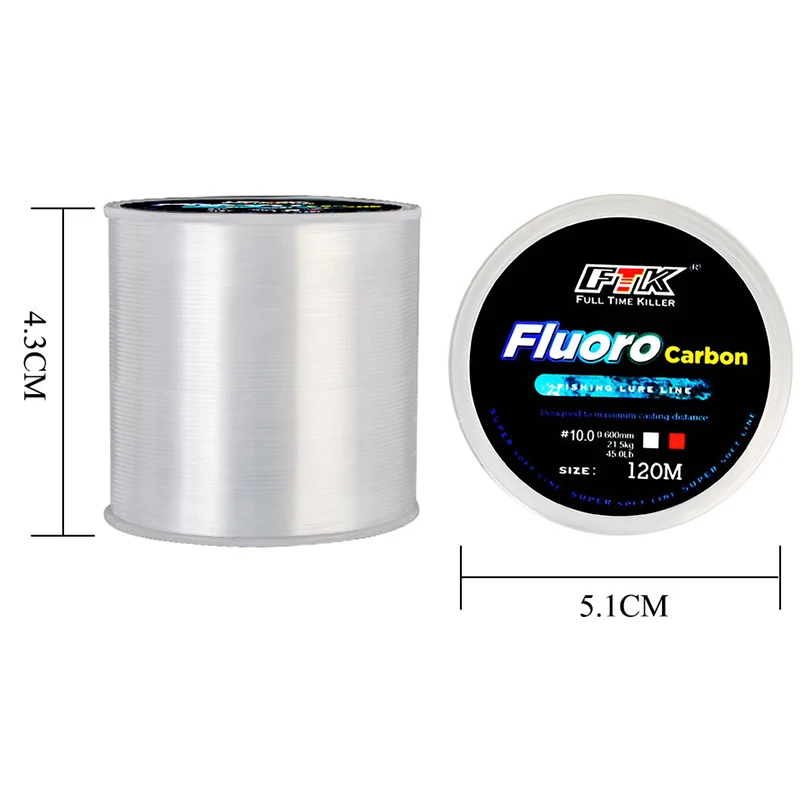 Senar Pancing 120M 0.14Mm-0.6M - Fluorocarbon Line ulasan dan harga