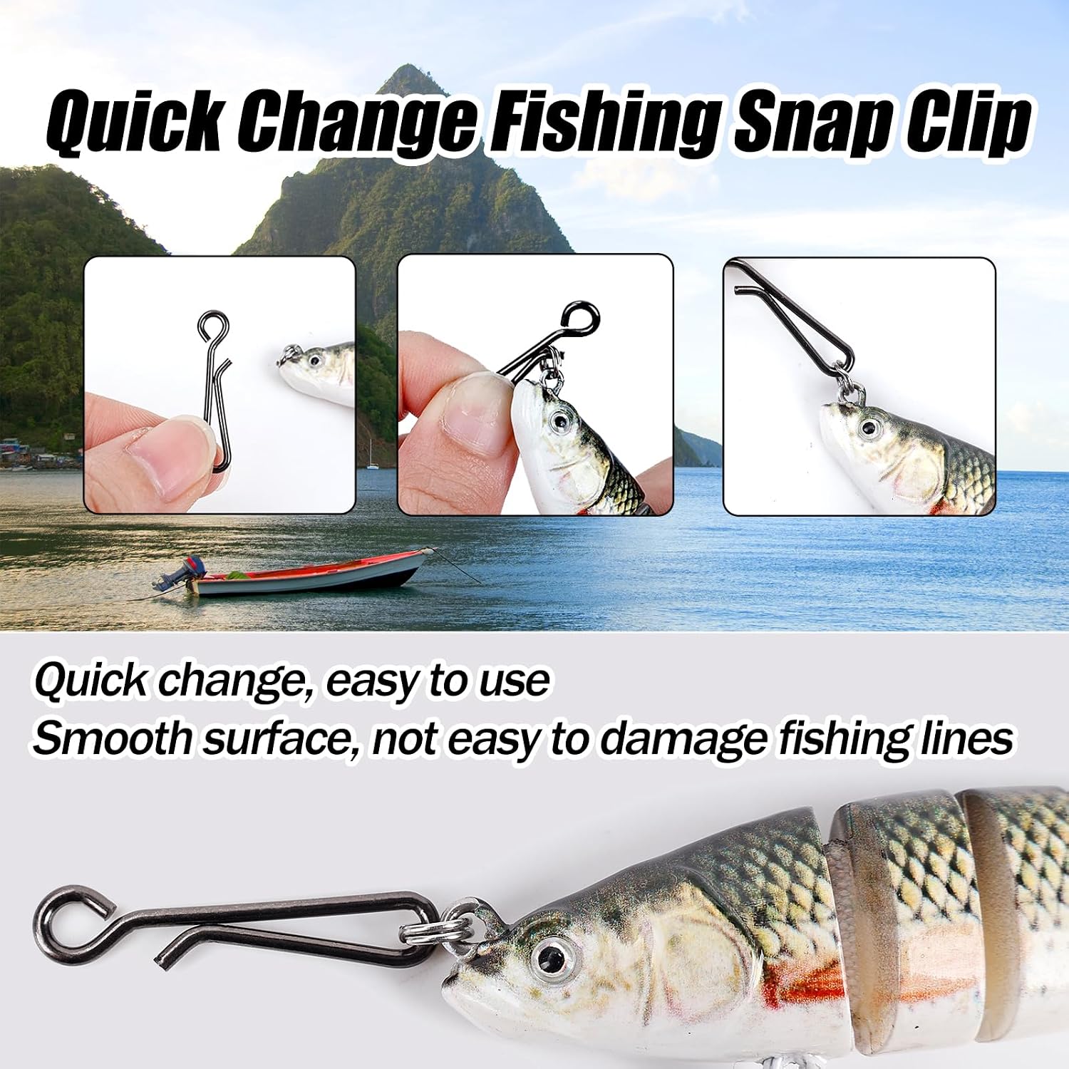100Pcs Klip Snap Pancing Baja  - Saltwater Line ulasan dan harga