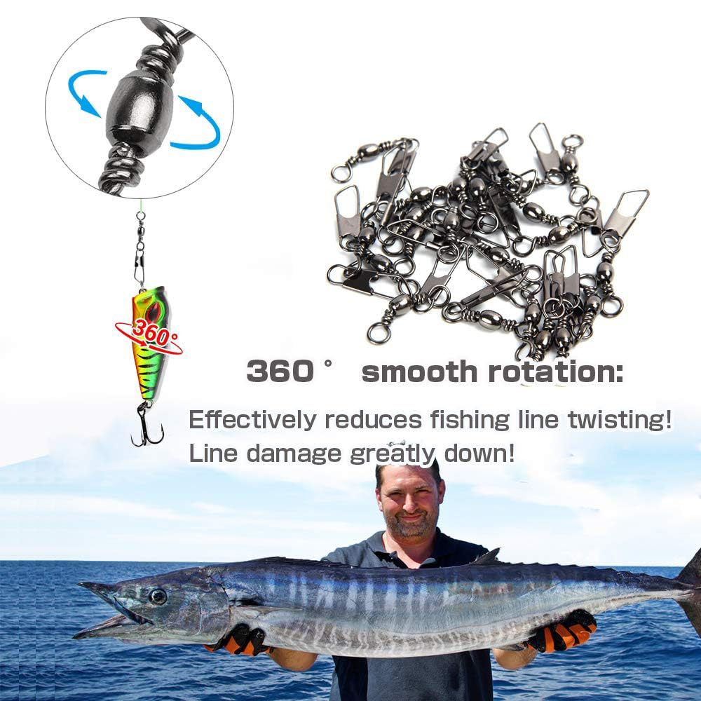 50Pcs Snap Swivel Baja Anti Ka - Saltwater Line ulasan dan harga