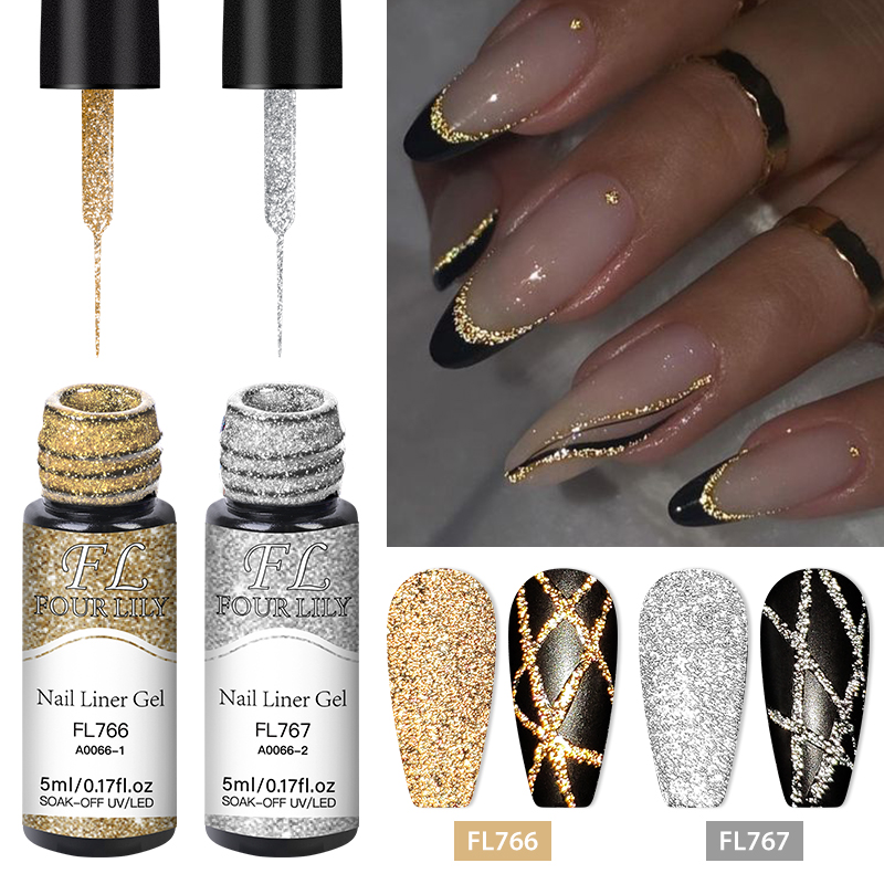 Set Cat Kuku Gel Glitter Refle - Copolymer Line ulasan dan harga