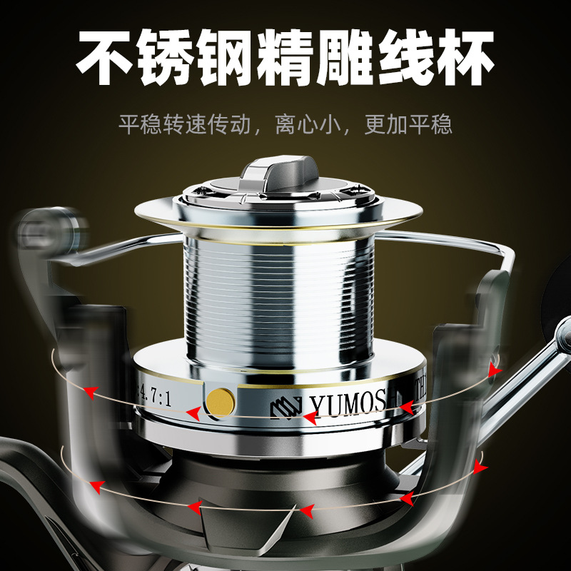 Reel Spinning Full Metal Long  - Ice Fishing Line ulasan dan harga