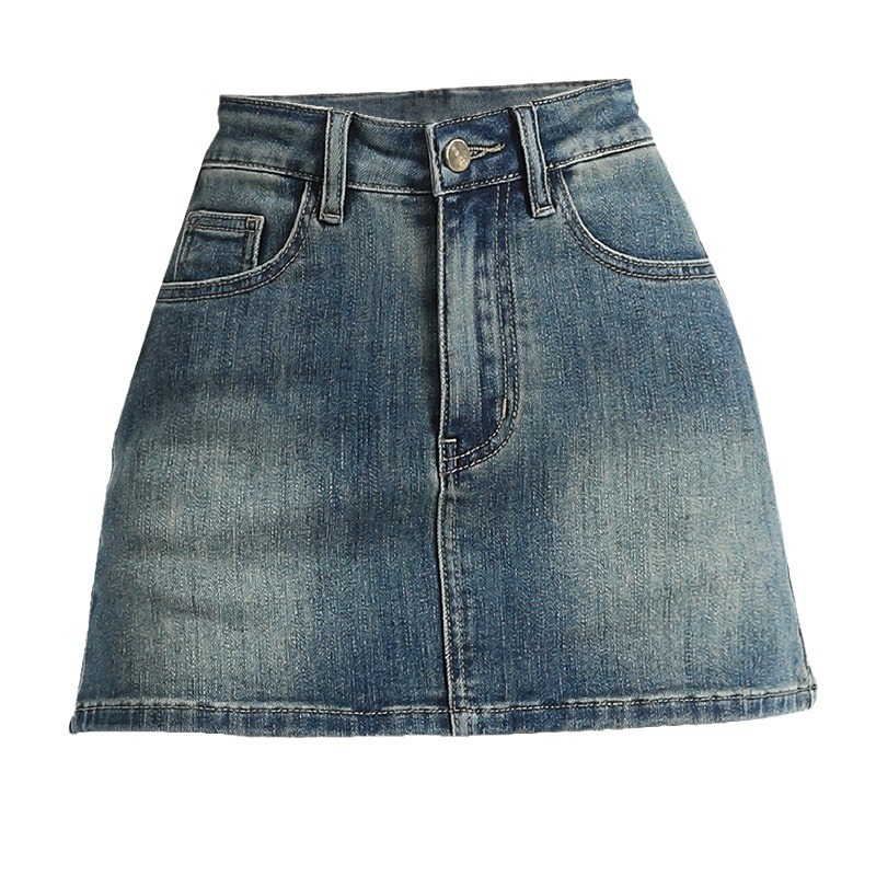 Rok Denim Vintage Wanita Model - Fly Line ulasan dan harga