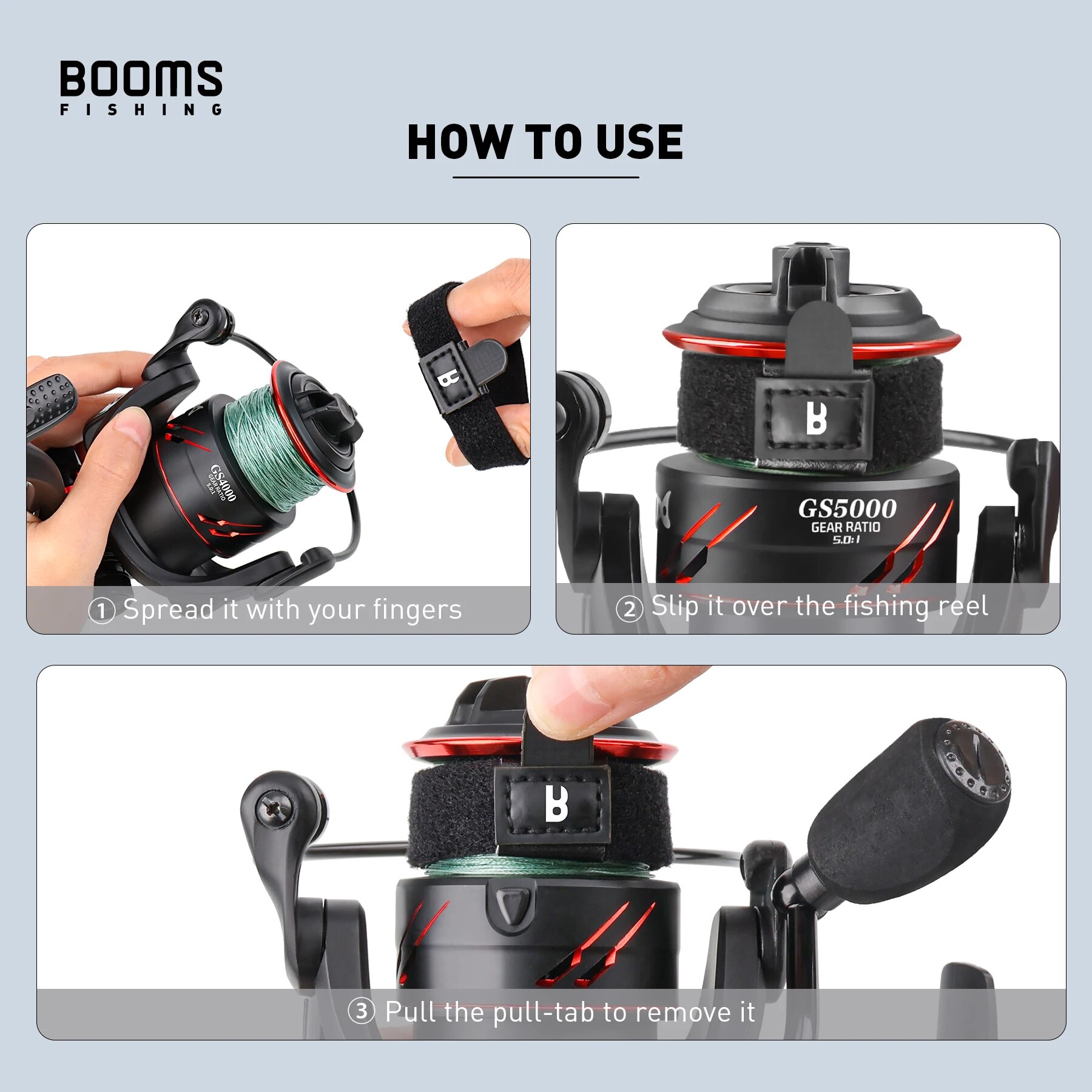 Kumparan pancing Booms 1 4 bua - Fishing Line Spool ulasan dan harga
